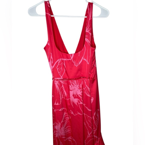 Hutch Anthropologie Ruffle Floral Wrap Dress Size Small In Red Floral Print - Picture 8 of 12